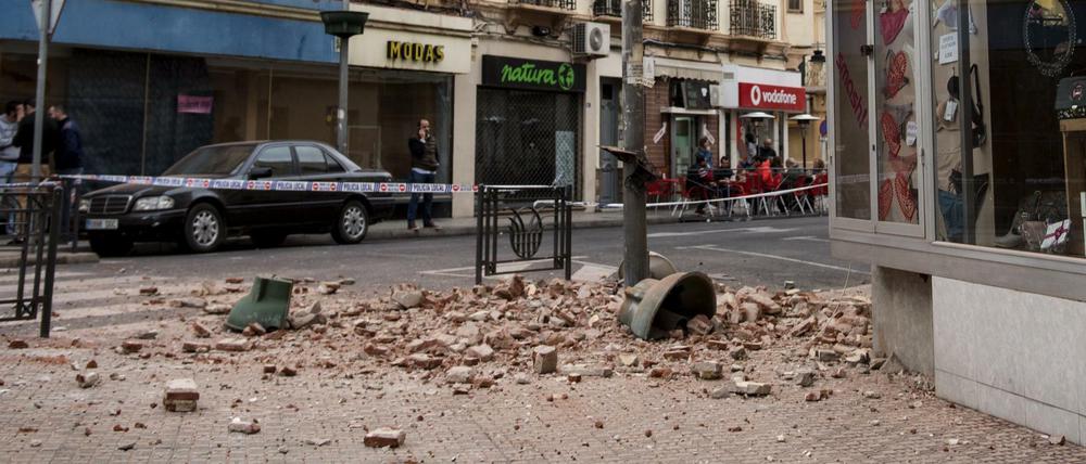 In der spanischen Exklave Melilla gab es neben mehreren Verletzten auch zahlreiche Gebäudeschäden. 