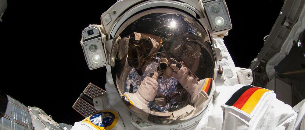 Der deutsche Astronaut Alexander Gerst 2014 im All 