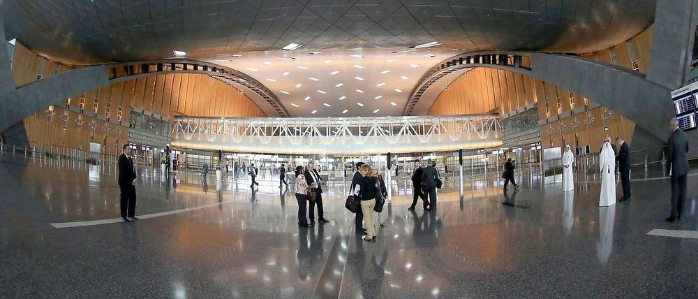 Zumindest das Terminal in Doha ist blitzblank.