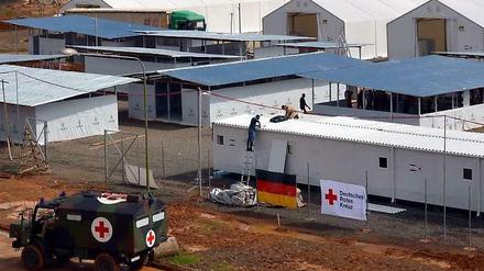 Das deutsche Behandlungszentrum in Monrovia ist noch nicht fertig.