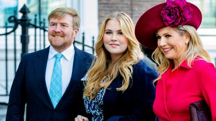 Prinzessin Amalia mit ihren Eltern Willem-Alexander und Maxima.
