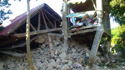 Ein Haus in Itbayat auf den Philippinen liegt in Trümmern.