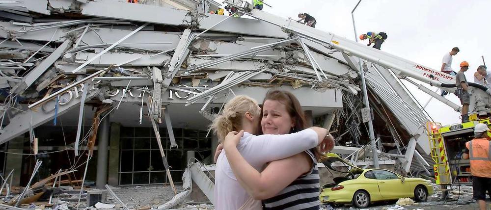 Neuseeland Christchurch liegt nach Erdbeben in Trümmern