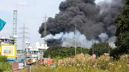 Explosion im Chemiepark in Leverkusen.