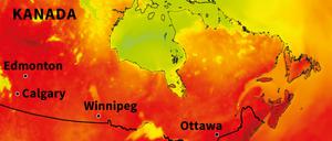 Hitzewelle im Westen Kanadas und der USA sorgt für weitere Hitzerekorde.