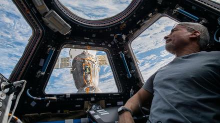 US-Astronaut Mark Vande Hei im Februar 2022 an Bord der ISS.