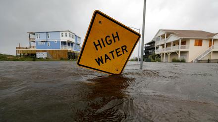 Überschwemmung in Oak Island, North Carolina.
