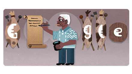 Google Doodle zum 92. Geburtstag von Mazisi Kunene.