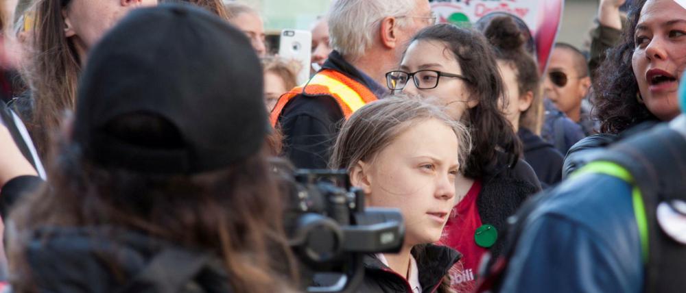 Greta Thunberg beim Klimastreik im kanadischen Vancouver am vergangenen Freitag.
