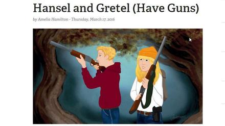 Hansel und Gretel - mit Flinten. So stellt sich die NRA das Märchen vor.