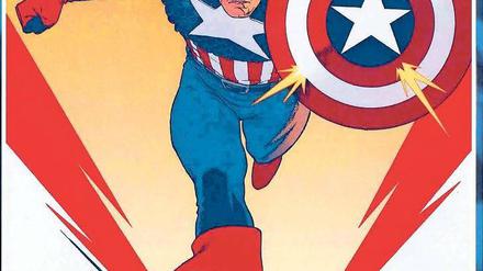 Da war er noch blond. Anfangs zog „Captain America“ – hier gezeichnet von John Cassaday – gegen Nazis und Kommunisten zu Felde. Später änderte sich das. 