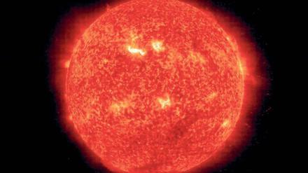 Extreme Sonneneruptionen. Das Foto des Solar and Heliospheric Observatory zeigt die Unruhe auf der Oberfläche. Foto: Reuters/SOHO/NASA