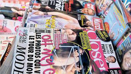 Zeitschriften in einem Laden in Nizza am Freitag. In der Nähe hatte das Paar seine Ferien verbracht. Foto: Reuters