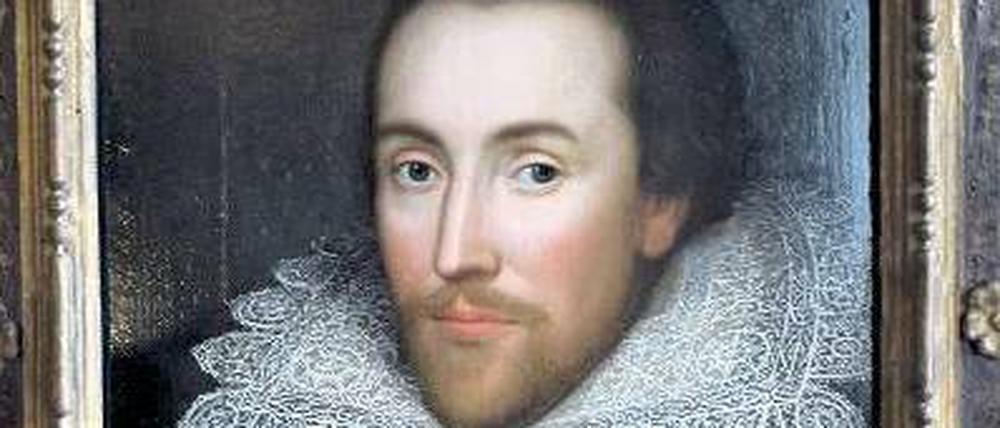 William Shakespeare, hier ein Bildnis aus der Zeit um 1610, der Maler ist unbekannt. 