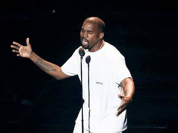 Kanye West bei seiner Rede.