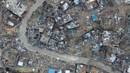 Der Ort Jeremie im Westen Haitis ist vom Hurrikan „Matthew“ nahezu vollständig zerstört worden. 