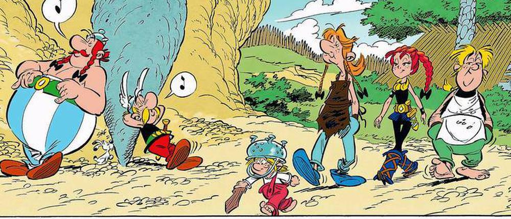 Stützen des Wildschweinsystems. Eine Szene aus dem neuen Asterix-Album samt Häuptlingstochter Adrenaline. 