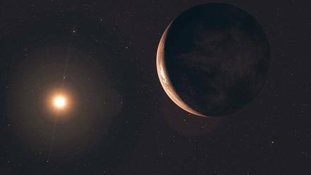 Weltanschauung. Forscher wissen nur, dass ein Planet um Barnards Pfeilstern kreist, wie er aussieht, können sie sich mit künstlerischen Mitteln nur ausmalen. 