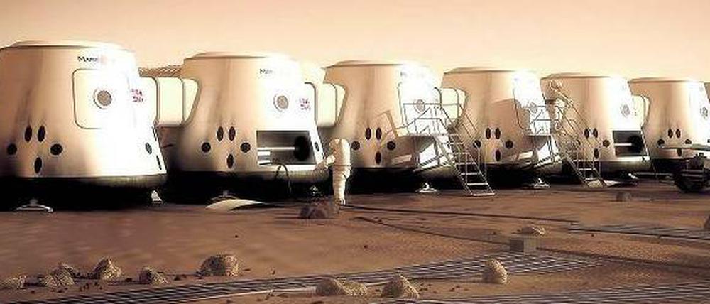 Das Dorf der Zukunft? In solchen sogenannten Living Units sollen die künftigen Marsbewohner leben. 