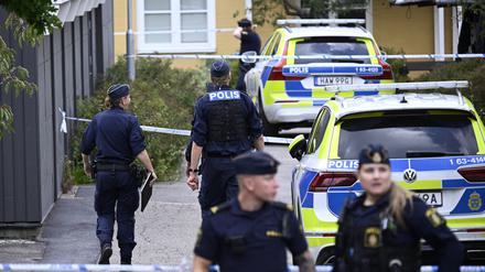 Polizei im schwedischen Helsingborg. 