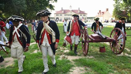 In voller Montur: Laiendarsteller am Unabhängigkeitstag in Mount Vernon. 