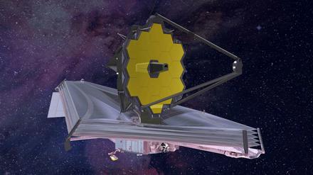 Die Computergrafik aus dem Jahr 2015 zeigt das "James Webb"-Teleskop.
