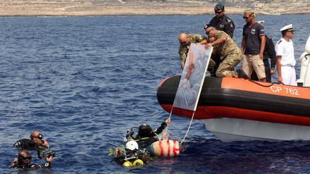 Rettung von Flüchtlingen im Mittelmeer.