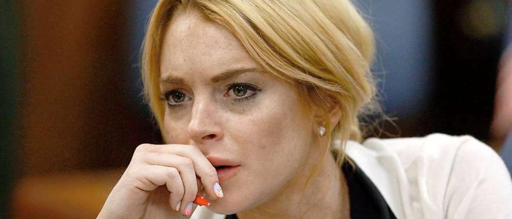 Lindsay Lohan bei der Gerichtsverhandlung.