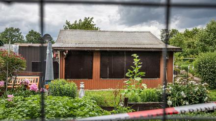 Gartenlaube am Stadtrand von Münster: Tatort des vermutlichen Haupttäters im Missbrauchsfall