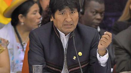Boliviens Staatschef Evo Morales mag kein Hähnchen - erst recht nicht mit Fritten.
