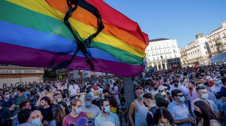 Protest in Madrid nach der Tötung eines 24-Jährigen in Coruna