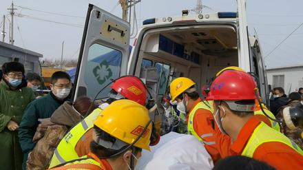Zehn Tote, elf Überlebende: Vor zwei Wochen gab es eine folgenschwere Explosion in einer Goldmine in China.