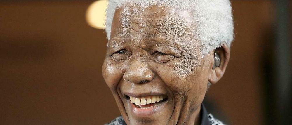 Südafrikas Nationalheld, ehemaliger Präsident und Friedensnobelpreisträger Nelson Mandela.