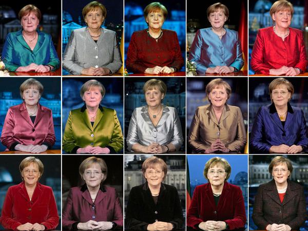 Bundeskanzlerin Angela Merkel (CDU), aufgenommen nach der Aufzeichnung ihrer Neujahrsansprachen im Kanzleramt.