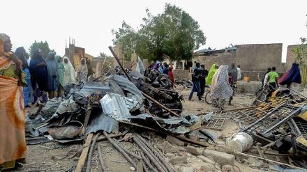 Die Boko Haram verbreiten Angst und Zerstörung in ganz Nigeria. Hier März 2014 in Maiduguiri.