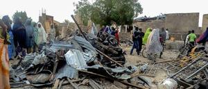 Die Boko Haram verbreiten Angst und Zerstörung in ganz Nigeria. Hier März 2014 in Maiduguiri.