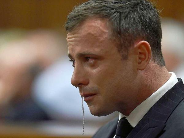 Heult Rotz und Wasser. Oscar Pistorius während der Urteilsverkündung.