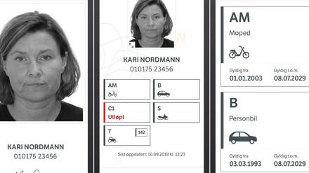 Kari Nordmann, die norwegische Monika Mustermann, und ihre neue Führerschein-App, die sie seit 1. Oktober nutzen kann. 