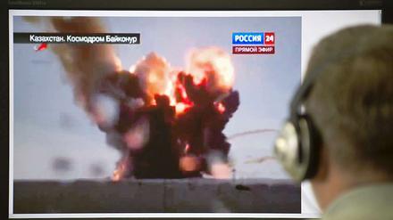 Die Explosion im russischen Fernsehen.