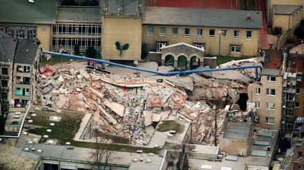 Die Trümmer des Stadtarchivs im Jahr 2009.