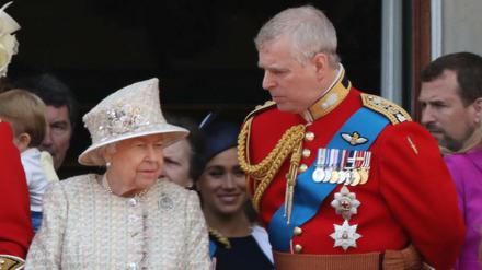 Queen Elizabeth und Prinz Andrew im Juni 2019