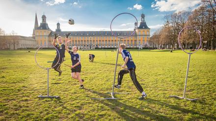 Beliebt in Deutschland: Quidditch-Spieler der "Rheinos Bonn" trainieren in Bonn.