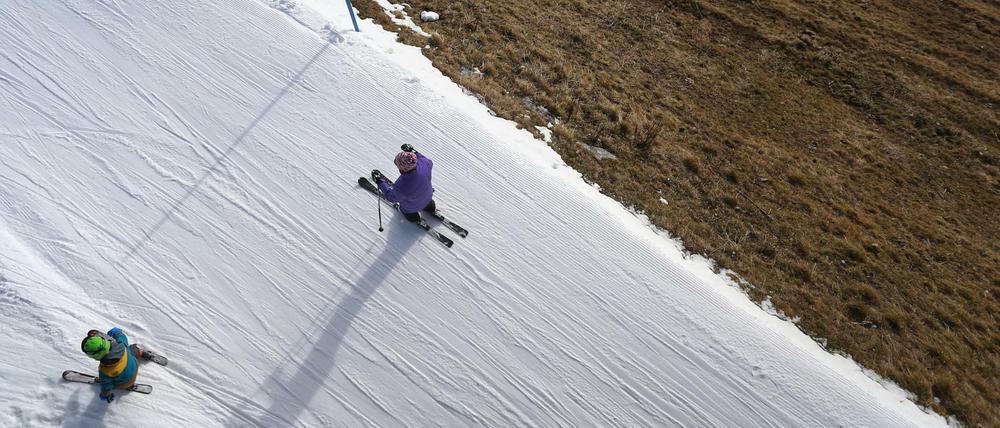Nur mit Hilfe von künstlichem Schnee konnten die Allgäuer Skigebiete am Fellhorn Mitte Dezember die Saison eröffnen. 
