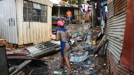 Schäden nach dem Unwetter in der südafrikanischen Metropole Durban