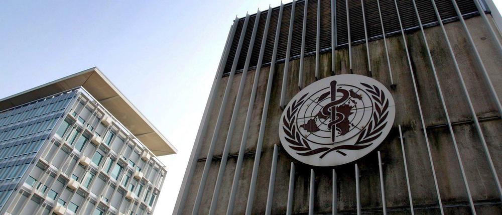 inDer Sitz der Weltgesundheitsorganisation WHO in Genf