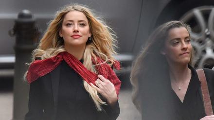 Die Schauspielerin Amber Heard kommt zum achten Prozesstag am Gericht. 