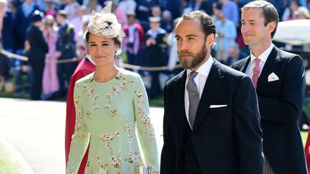 Pippa Middleton und Ehemann James Middleton besuchen die Hochzeit von Prinz Harry und Meghan Markle.