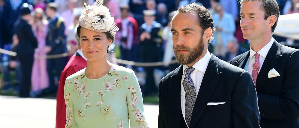 Pippa Middleton und Ehemann James Middleton besuchen die Hochzeit von Prinz Harry und Meghan Markle.