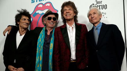 The Rolling Stones mit Ronnie Wood, Keith Richards, Mick Jagger and Charlie Watts. 