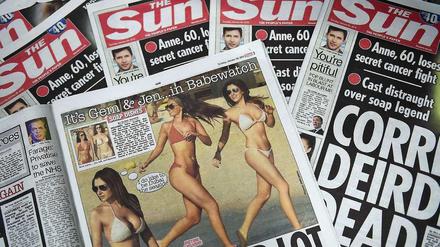 Auch ohne Seite 3-Frau durchaus hautlastig: Die britische Zeitung "The Sun" vom 20. Januar 2015.